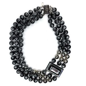 Vintage Triple Strand Italy Made Beaded Necklace
